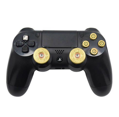 PS4 Gold Bullet Button Set for PlayStation 4 Controller (Analog Sticks / Action)